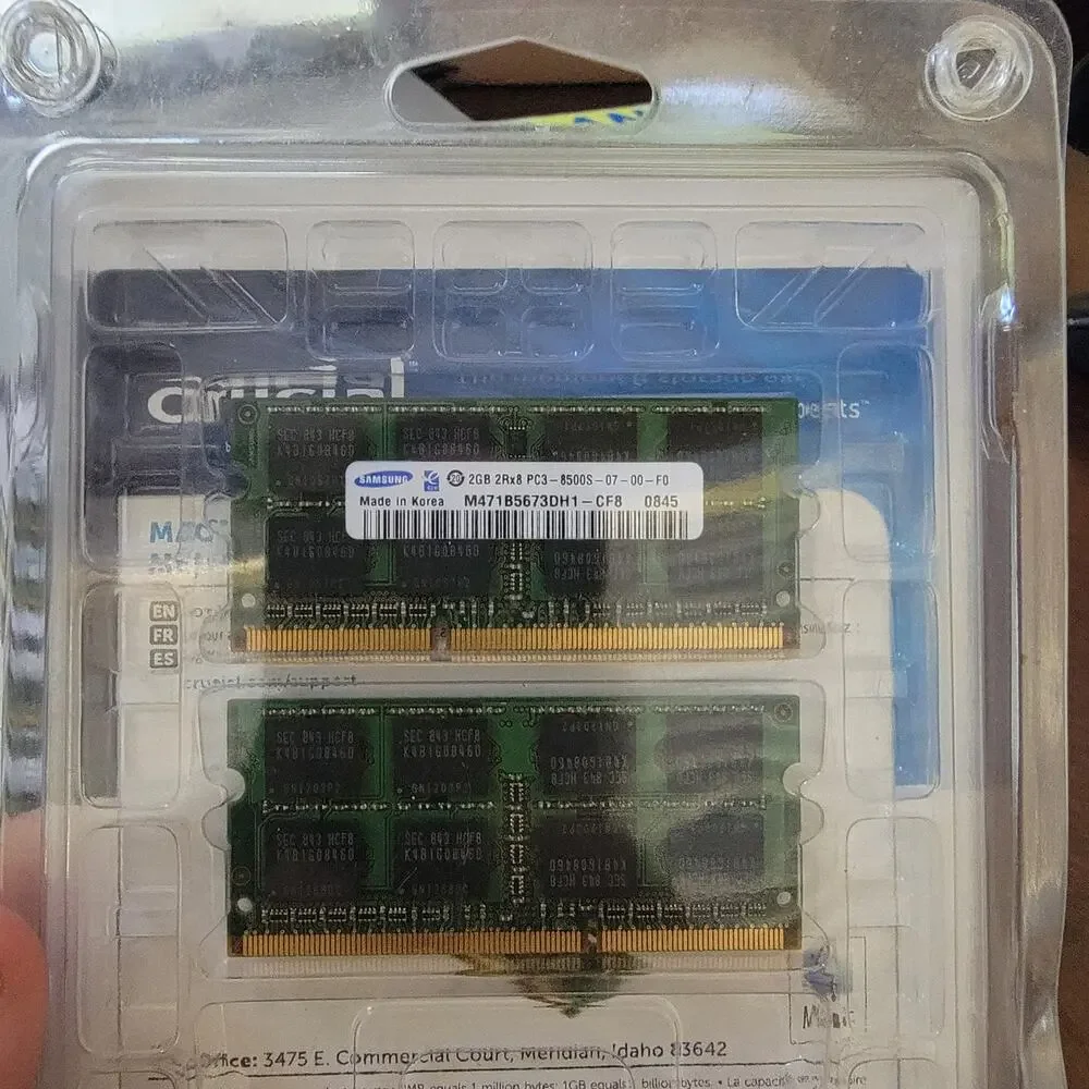 Samsung 4GB (2x2GB) DDR3 PC3-8500 SO-DIMM Laptop RAM M471B5673DH1-CF8 Module